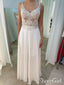 Ivory Re-embroidery See Through Bodice Pearls Decorated Chiffon Prom Dresses ARD2513