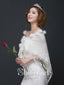 Ivory Soft Bridal Wraps Wedding Shawls with Tassels WJ0018