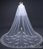 Ivory Tulle & Lace Cathedral Veil Blusher Veil ACC1004-SheerGirl