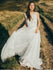 Ivory Tulle Rustic Wedding Dresses Lace Applique See Through Wedding Dress AWD1197-SheerGirl
