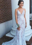 Ivory White Mermaid Prom Dresses Sweep Train Formal Dresses ARD2323