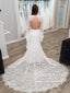 Keyhole Back Long Sleeves Mermaid Lace Wedding Dress AWD1867