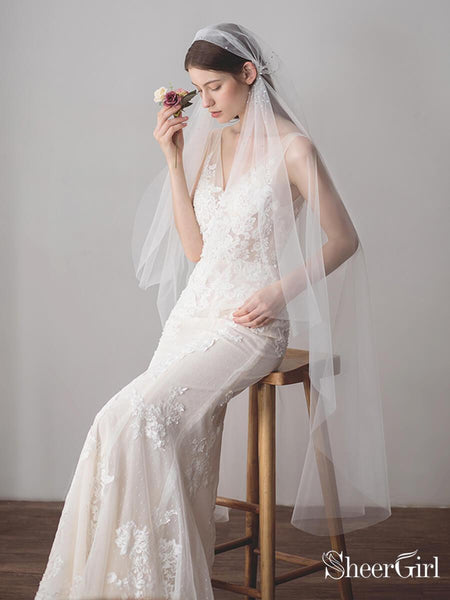 Knee-Length-Juliet-Cap-Veils- 