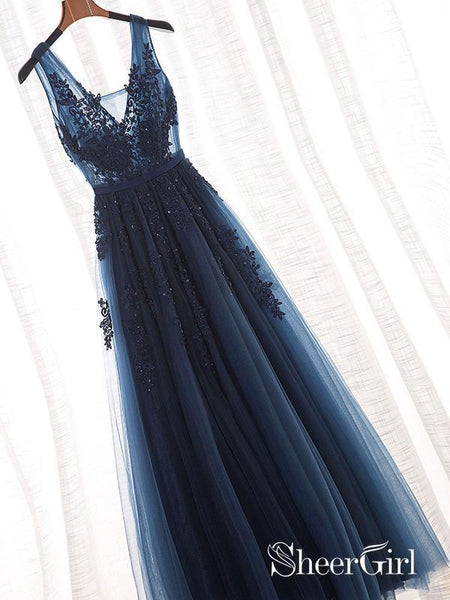 open back fitted prom dresses Ava Fitted Open Back Lace Bodice Prom Dress main image 0