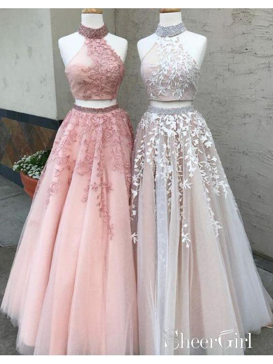 lace prom dresses under 100 Shop 2020 Lace Long A Line V Neck Black Prom Dresses with Slit Under 100