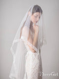 Lace Hemline Ivory Tulle Wedding Veils ACC1051-SheerGirl