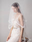 Lace Hemline Ivory Tulle Wedding Veils ACC1051