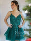 Lace Homecoming Dress V Neck Appliqued Short Prom Dress ARD2783