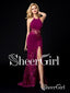 Lace Mermaid Prom Dresses See Through Dark Magenta Backless Sexy Formal Dresses ARD1104