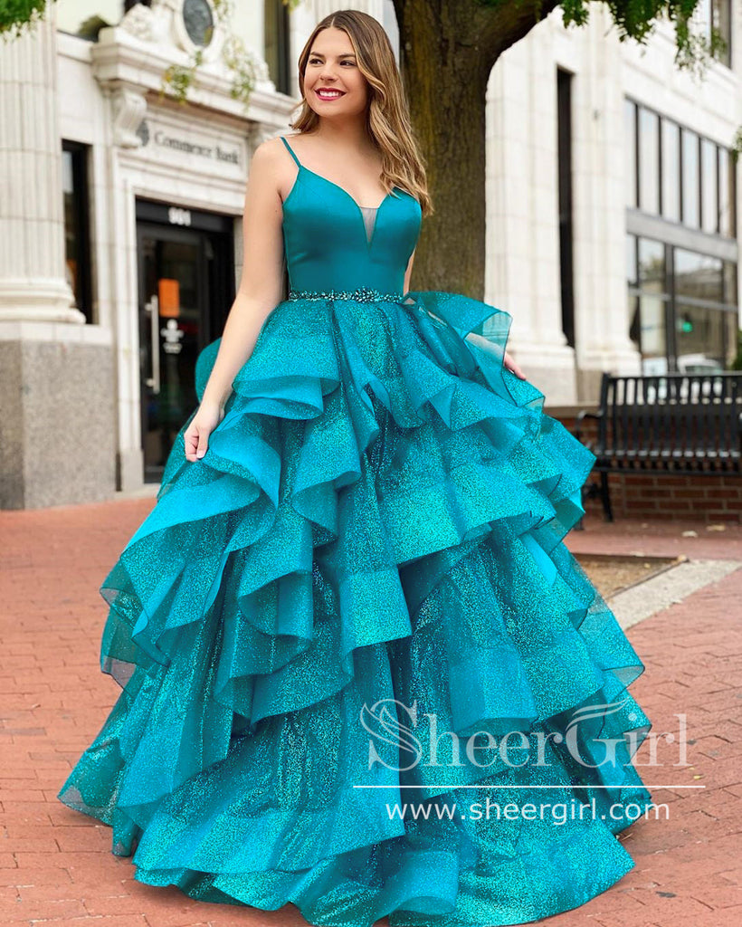 Buy TINY GIRL Royal Blue Girls One Shoulder Neck Shimmer Gown | Shoppers  Stop