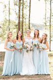 Light Blue Bridesamid Dresses Strapless Long Maxi Cheap Bridesmaid Dresses ARD1148-SheerGirl