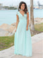 Světle modré letní společenské večerní šaty s výstřihem do V jednoduché krajkové svatební šaty pro hosty APD3451 