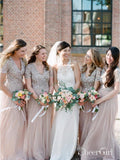 Long Cheap Plus Size Bridesmaid Dress Sparkly Short Sleeve Bridesmaid Dresses PB10041-SheerGirl