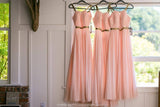 Long Chiffon Maxi Pink Bridesmaid Dresses Cheap Maternity Bridesmaid Dresses APD3518-SheerGirl