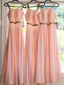 Long Chiffon Maxi Pink Bridesmaid Dresses Cheap Maternity Bridesmaid Dresses APD3518