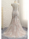 Long Mermaid Lace Appliqued Prom Dresses Plus Size Formal Evening Ball Gowns ARD1033-SheerGirl