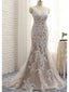 Long Mermaid Lace Appliqued Prom Dresses Plus Size Formal Evening Ball Gowns ARD1033