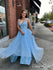 Long Sky Blue Plus Size Prom Dresses Lace Bodice Formal Dresses for Junior APD3304-SheerGirl