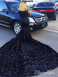Long Sleeve Black Lace Mermaid Prom Dresses See Through Trumpet Formal Dress APD3366-SheerGirl