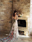 Long Sleeves Embroidery Prom Dresses with Bateau Neck Backless Prom Gown ARD2707