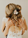 Long Sleeves Rustic Lace Weding Dresses Appliqued Ivory Beach Wedding Dress AWD1789-SheerGirl