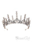 Tiara de lujo con diamantes de imitación y perlas, accesorios de boda de Metal dorado/plateado antiguo, TI6001 