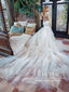 Luxusní tylové svatební šaty Svatební šaty mořské panny s katedrálním vlakem AWD1881 