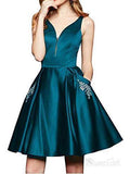 Maroon Short Homecoming Dresses with Pocket Cheap Homecoming Dress ARD1570-SheerGirl