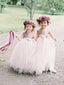 Blusa malva Falda de tul marfil Vestidos de niña de flores para niños pequeños ARD1230 