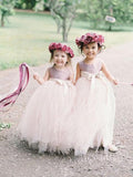 Mauve Bodice Ivory Tulle Skirt Toddler Flower Girl Dresses ARD1230-SheerGirl