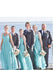Maxi Cheap Chiffon Turquoise Long Bridesmaid Dresses Blue Wedding Guest Dress APD3519-SheerGirl