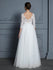 Modes 3/4 Sleeve Wedding Dresses Ivory Lace Top Beach Wedding Dresses AWD1086-SheerGirl