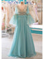 Modest A-line Lace prom dresses With Flare Sleeves ARD2114
