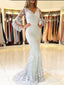 Modest Mermaid Lace Prom Dresses with Sleeves Vintage Prom Dress ARD1893