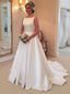 Modest Royal Wedding Dresses Backless Ball Gown Wedding Dress with Bow AWD1232