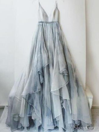 Modest Spaghetti Strap Prom Dresses Chiffon Formal Prom Dresses ARD2328-SheerGirl