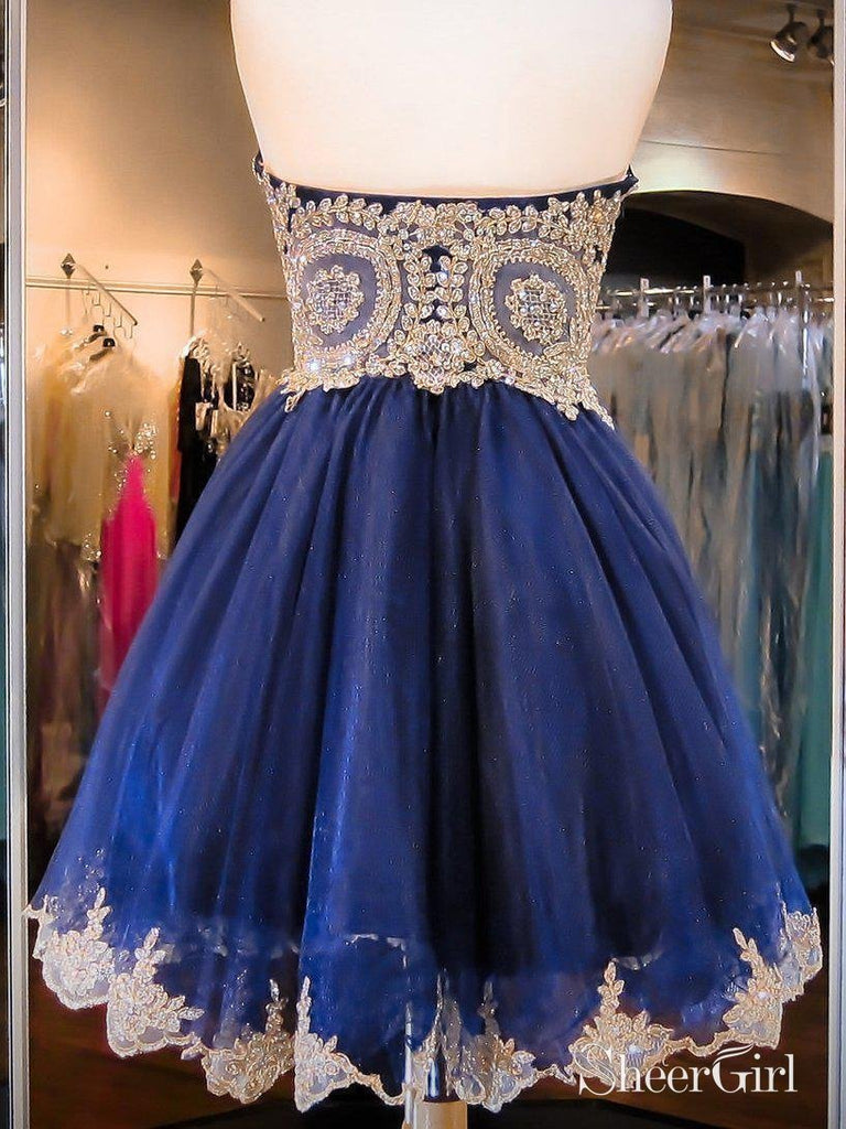 gold and navy blue prom dress Navy Blue Long Prom Dress with Gold Sequins