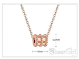 New Arrival! 925 Silver Accessories Delicate Chain Roll Shinning Pendent Necklace NC3002-SheerGirl