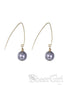New Arrival! 925 Silver Gold Pyramid Stud Mauve Pearls Earrings EA4001