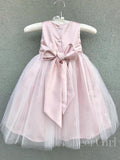 Nude Pink Simple Cheap Flower Girl Dresses with Bow ARD1288-SheerGirl