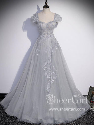 Off The Shoulder Sweetheart Neckline Corset Back Sparkly Prom Gown ARD2677-SheerGirl