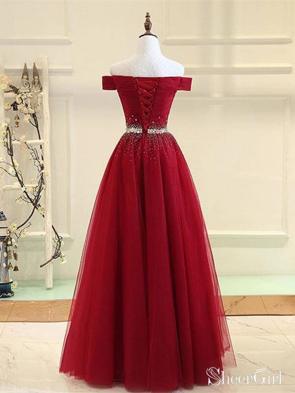 Off the Shoulder Beaded Prom Dresses Navy Blue Long Prom Dresses APD3420 Off the Shoulder Beaded Prom Dresses Navy Blue Long Prom Dresses APD3420
