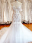 Off the Shoulder Mermaid Lace Wedding Dresses Sweetheart Neck Bridal Dress AWD1857