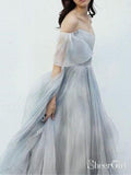 Off the Shoulder Ombre Beach Wedding Dresses for Wedding Photo ARD1944-SheerGirl