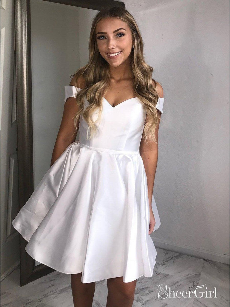 Off the Shoulder Red Homecoming Dresses Cheap Simple Homecoming Dress SheerGirl Off the Shoulder Red Homecoming Dresses Cheap Simple Homecoming Dress SheerGirl