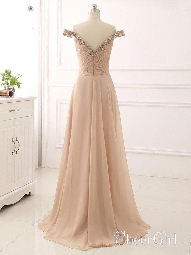 Off The Shoulder Rhinestone Beaded Prom Dresses Elegant Fitted Formal Military Dresses APD3421 Off The Shoulder Rhinestone Beaded Prom Dresses Elegant Fitted Formal Military Dresses APD3421