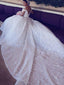 Vintage svatební šaty s krajkovou aplikací Svatební šaty velké velikosti AWD1076 