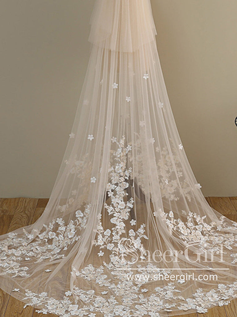 Champagne Wedding Bridal Veils