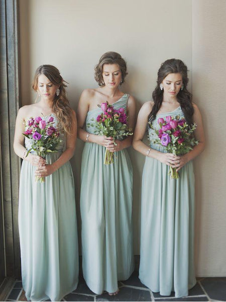 One Shoulder Mint Green Bridesmaid Dresses Plus Size Maternity Long Bridesmaid Dresses ARD1136 One Shoulder Mint Green Bridesmaid Dresses Plus Size Maternity Long Bridesmaid Dresses ARD1136