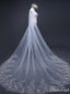 One Tier Cathedral Wedding Veils with Lace Applique ACC1073